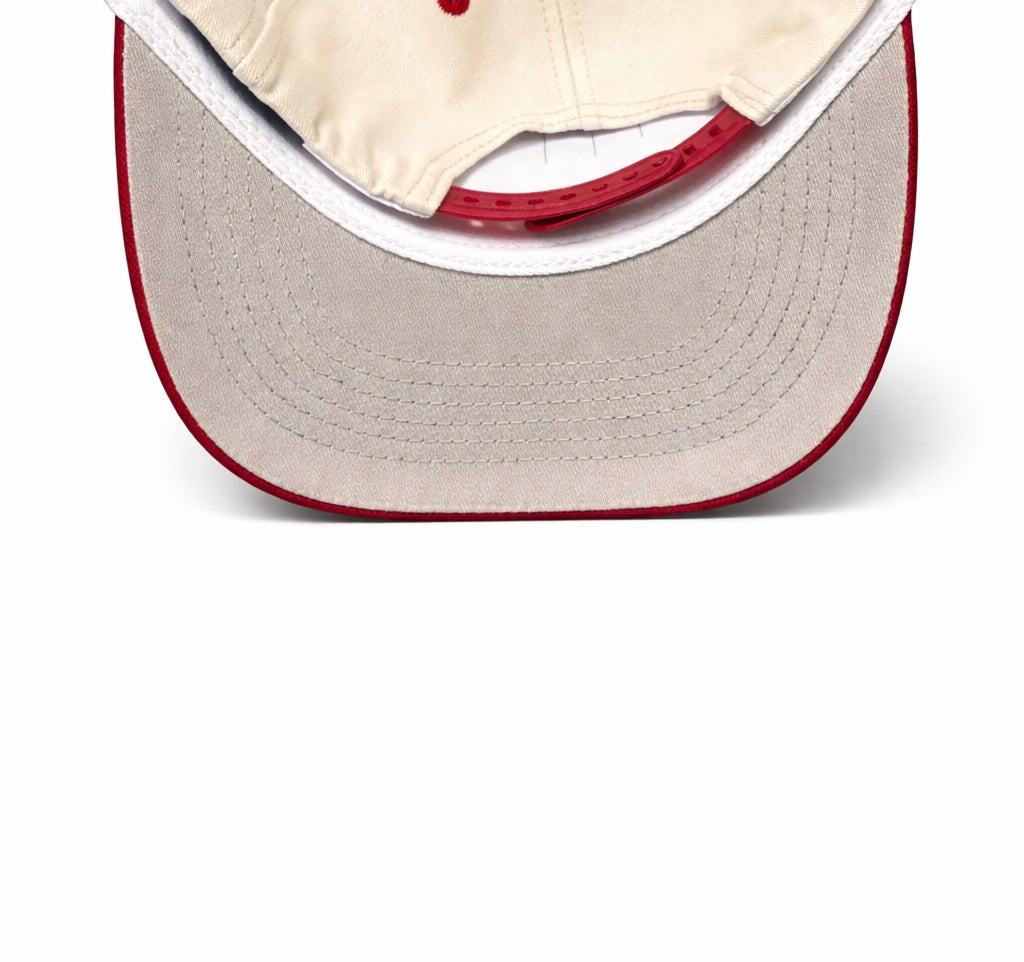 🧢 Casquette NY Crème & Rouge – Édition Subway Series Premium