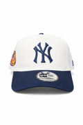 Casquette New Era 9FORTY Trucker NY Blanche & Navy – Patch 50th Anniversary – Snapback Ajustable