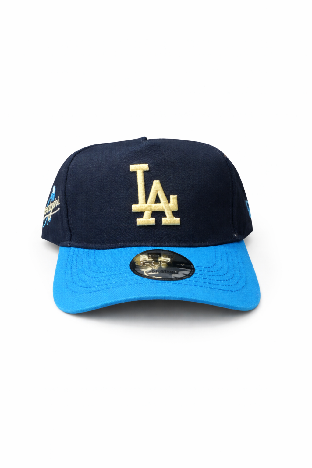 Casquette LA Navy & Blue – Édition Gold Signature Snapback