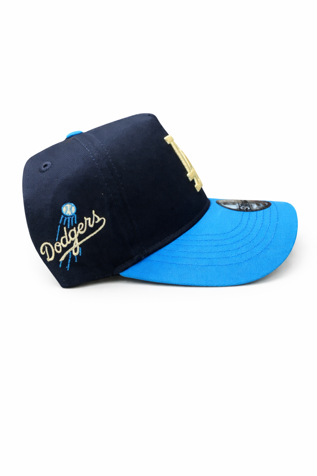 Casquette LA Navy & Blue – Édition Gold Signature Snapback