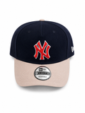 Casquette New York Yankees New Era 9FORTY Bleu Marine & Rouge – Édition Premium Adjustable