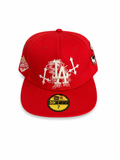 Casquette LA Rouge “City of Angels” – Édition Premium Brodée New Era 59FIFTY