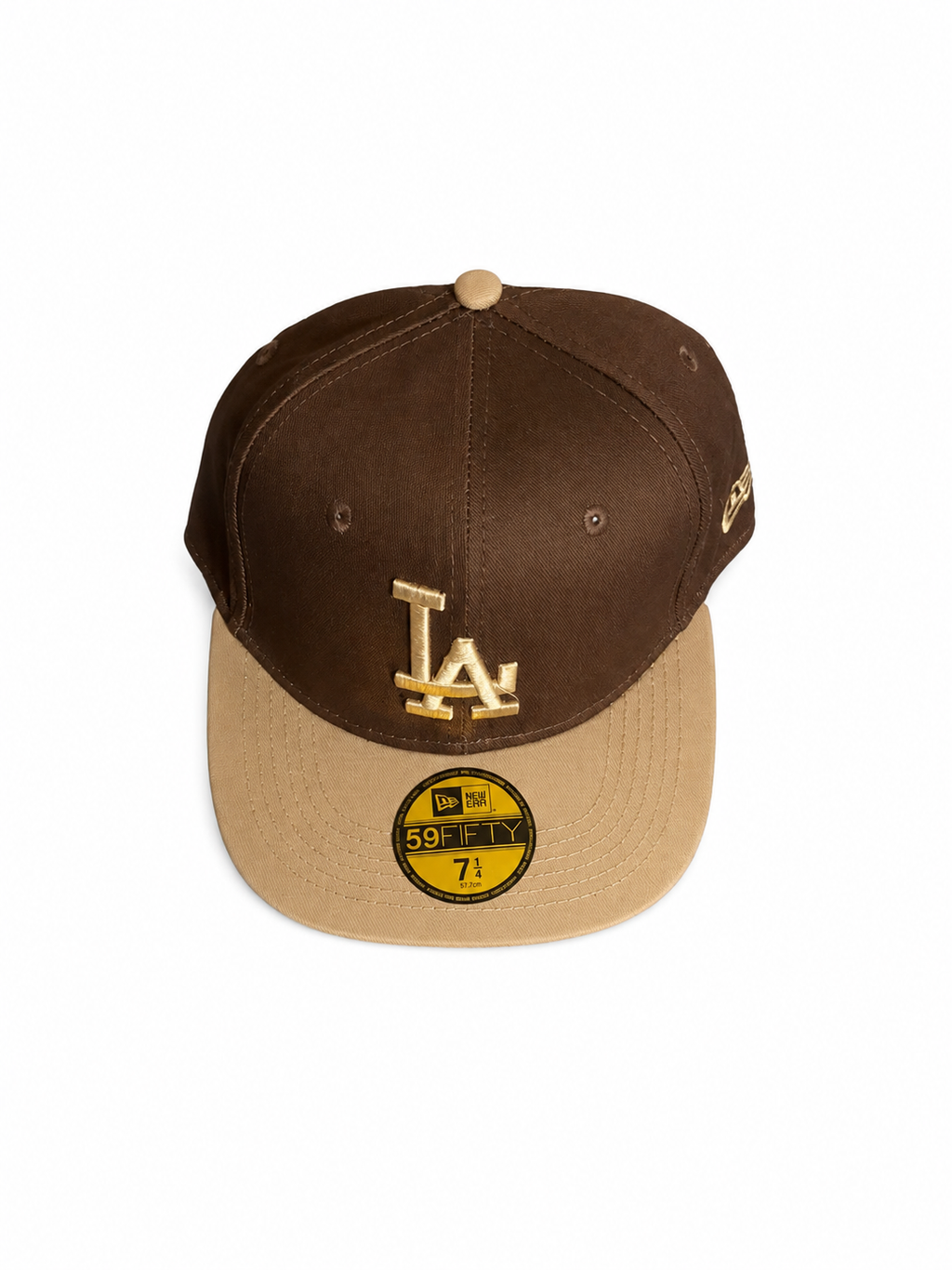 Casquette LA Marron & Beige New Era 59FIFTY – Élégance et Style Urbain 57,7cm